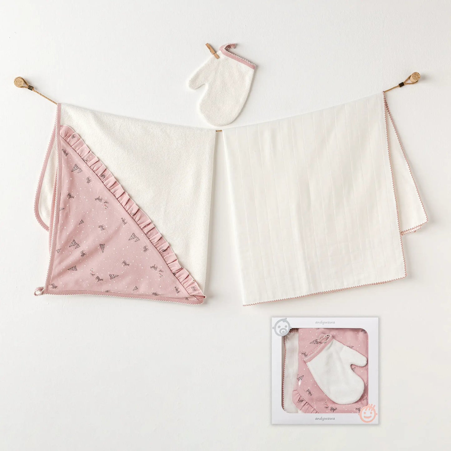 3 Pcs Muslin Towel Set